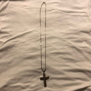 Chain an cross with scripture on it